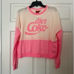 Coca Cola Womens Pink Diet Coke Logo Long Sleeve Shirt